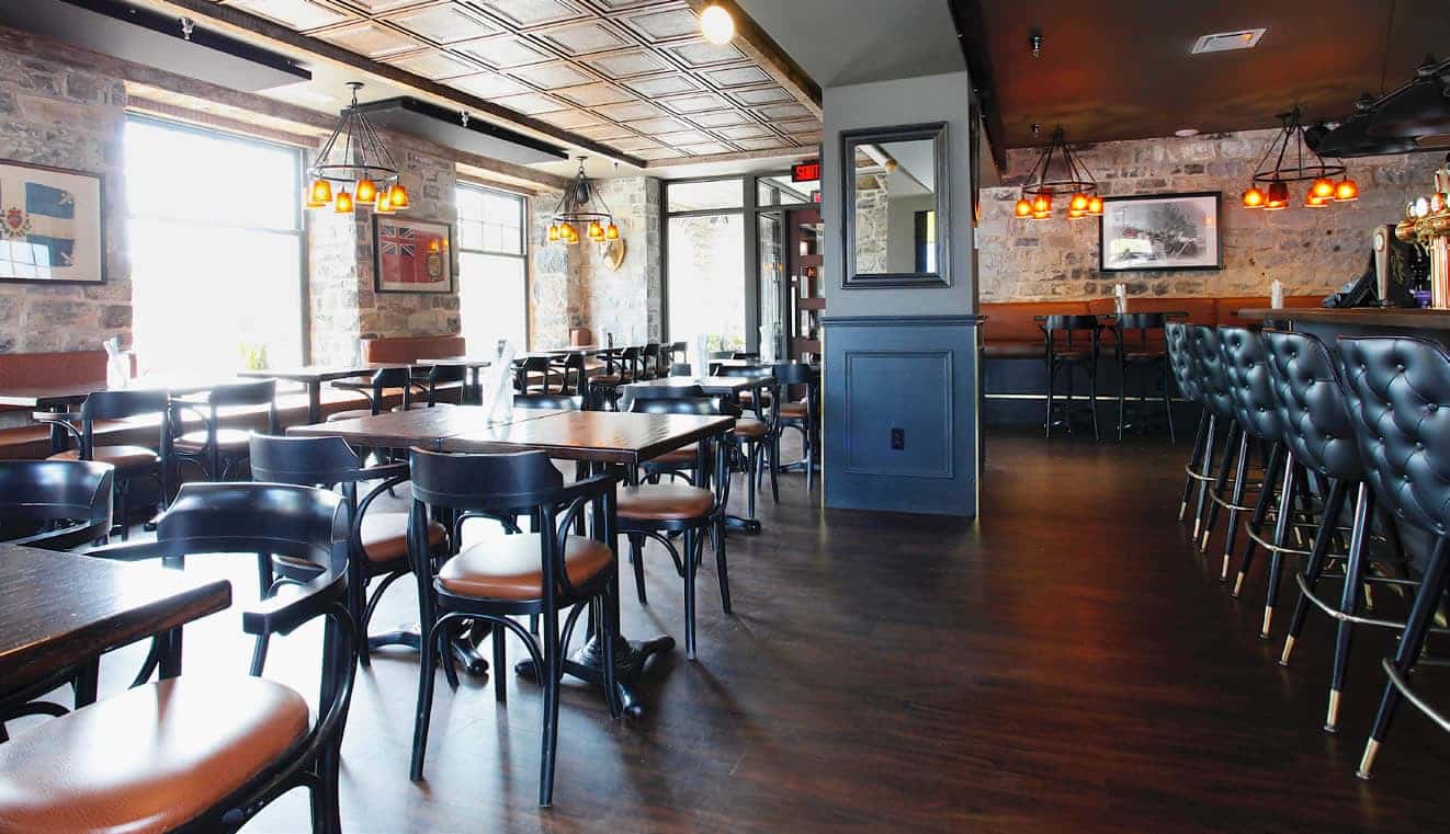 Inside the pub at The British